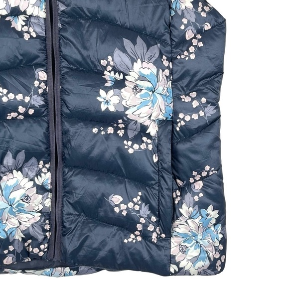 Loft Floral Women’s Puffer Vest Steel Grey Size XS - Picture 6 of 15